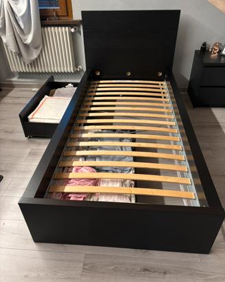 letto ikea 90x200 nero