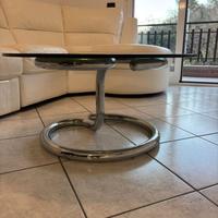 tavolo in vetro vintage Giotto stoppino