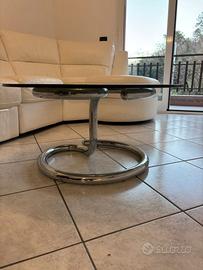 tavolo in vetro vintage Giotto stoppino