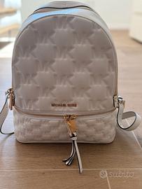 Zaino Michael Kors Donna  Pelle Bianco Logo MK don