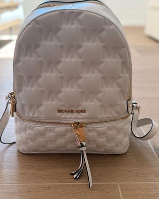Zaino Michael Kors Donna  Pelle Bianco Logo MK don