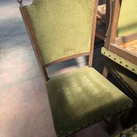 Sedia velluto verde