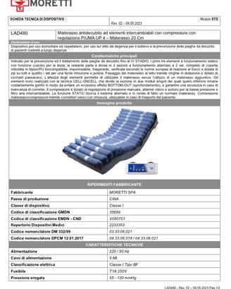Materasso antidecubito sanitario