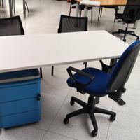 SCRIVANIA DA UFFICIO E CASSETTIERA