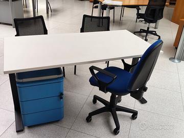 SCRIVANIA DA UFFICIO E CASSETTIERA