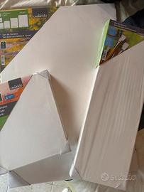 Tele bianche nuove per dipingere