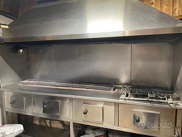 Griglia professionale + canalina arrosticini