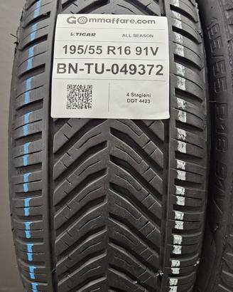 4 Pneumatici 195/55 R16 Tigar All Season