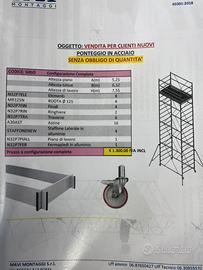 Trabattello acciaio 6,30 mt