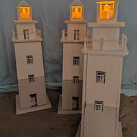 Faro in legno soprammobile decorazione con illumin