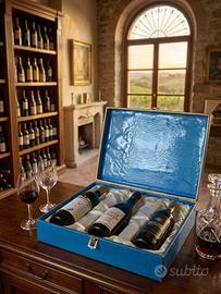 Lotto 3 Bottiglie Vino Vintage con Cofanetto