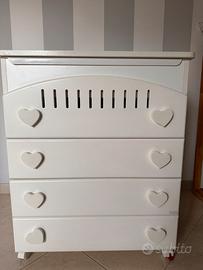 Cassettiera ,fasciatoio, bagnetto Nanan