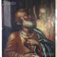 San Matteo e l'Angelo - olio su tavoletta fine 600