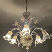 Lampadario vetro stile Murano anni 70 – 6 luci