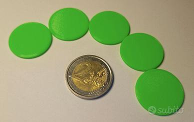 Kit 5 monete dimensioni 2€ per carrelli spesa 