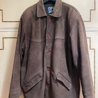 Giacca vintage in pelle marrone