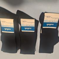 Lotto 3 paia calze uomo lunghe cotone blu 41/42