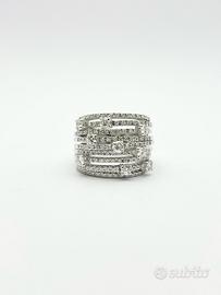 Anello oro18kt diamanti naturali