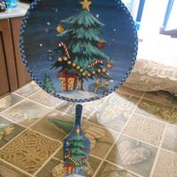 PIATTO E PALETTA NATALIZIO IN CERAMICA.