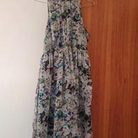 vestito a fiori, lungo dietro 