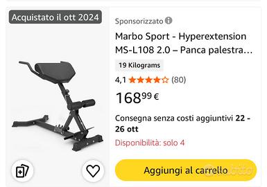Panca lombari Marbo Sport Hyperextension MS-L108