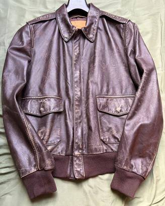 Giacca pelle stewart aviatore marrone  taglia M