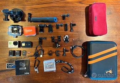 Gopro Hero3 full kit ventosa, case, scheda