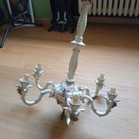 Lampadario vintage in stile Capodimonte