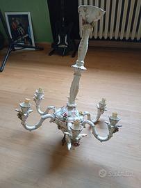 Lampadario vintage in stile Capodimonte