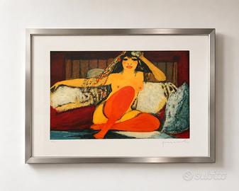 Salvatore Fiume Litografia Donna Nuda