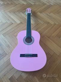 chitarra classica Eko rosa con custodia