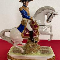 GENERALE A CAVALLO-PORCELLANA TEDESCA-VINTAGE