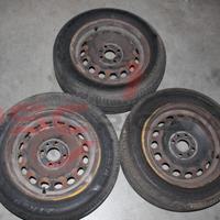 Kit n°3 cerchi in ferro R14+pneumatici Fiat Punto