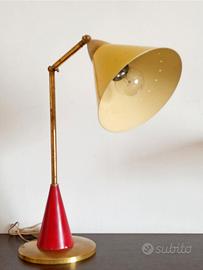 Lampada da tavolo anni '60 stile Stilnovo 