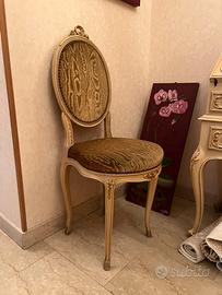 Sedia e scrittoio stile Liberty