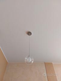 Lampadario a sospensione 1 sfera vetro