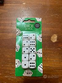 Set 10 Dadi da Gioco Bianchi