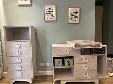 Cassettiera comò fasciatoio settimino