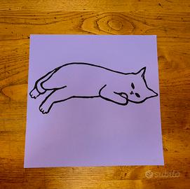Stampa lineografica gatto