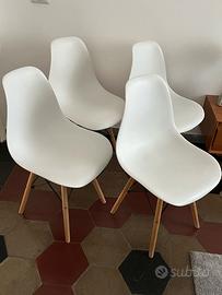 set 4 sedie modello Vitra Eames