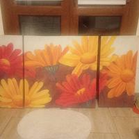 quadro a pannelli tema fiori
