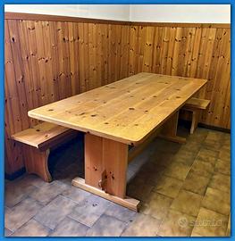 Tavolo con Panche in Pino di Svezia