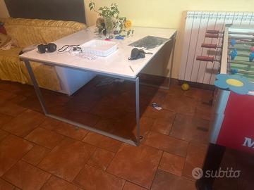 Tavolo da studio ferro zincato e verniciato