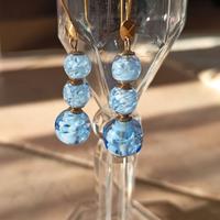 Orecchini vetro azzurro.