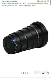 Venus laowa  EF 25 mm f/2.8 ultra macro 2.5-5 x