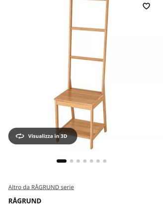 Sedia porta asciugamani in bambù Ikea