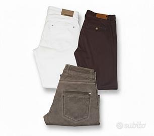 2 Pantaloni 46 Cotton Silk e Sorbino (e Entre Amis