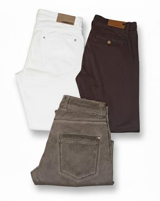 2 Pantaloni 46 Cotton Silk e Sorbino (e Entre Amis