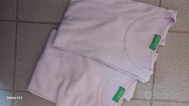 due magliette manica lunga benetton