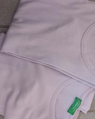 due magliette manica lunga benetton